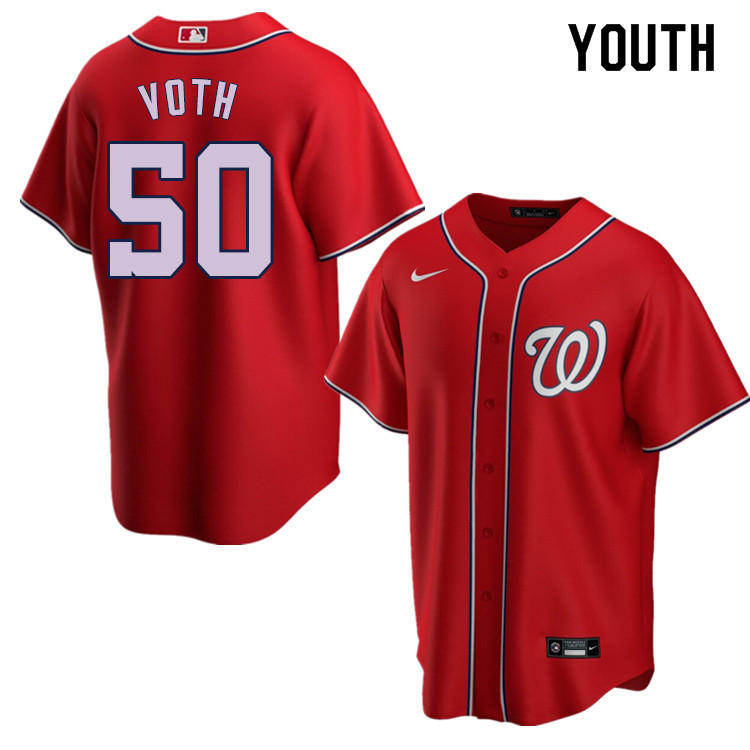 Nike Youth #50 Austin Voth Washington Nationals Baseball Jerseys Sale-Red
